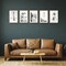 Americanflat Picture Frame Set with Mat - Set of 5 - Photo Frame Set of Five for Wall Display - Plexiglass Cover - Hanging Hardware